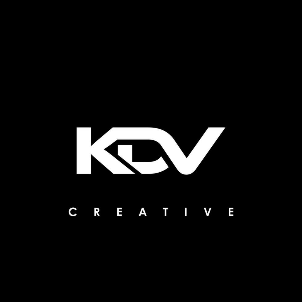 kdv carta inicial logotipo Projeto modelo vetor ilustração