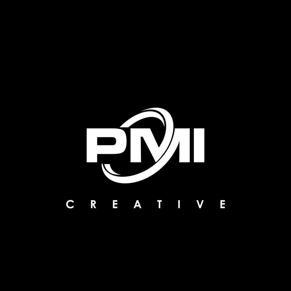 pmi carta inicial logotipo Projeto modelo vetor ilustração