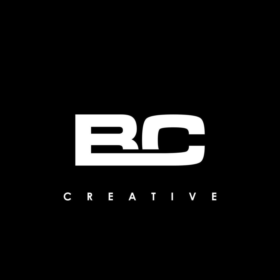 bc carta inicial logotipo Projeto modelo vetor ilustração