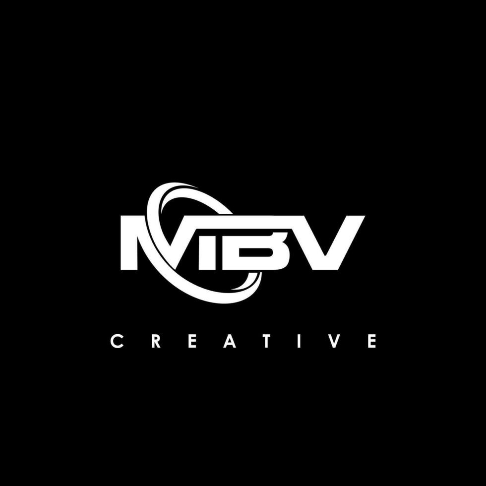 mbv carta inicial logotipo Projeto modelo vetor ilustração
