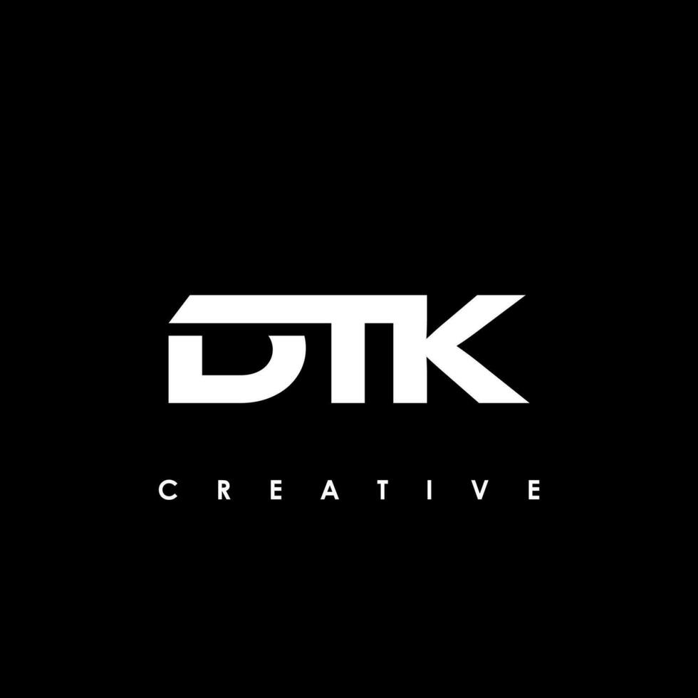 dtk carta inicial logotipo Projeto modelo vetor ilustração