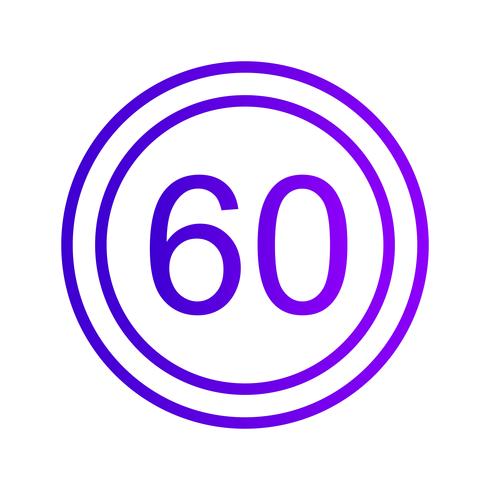 Limite de velocidade de vetor 60 ícone