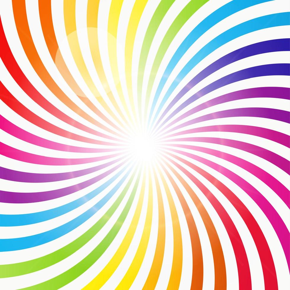 ilustração em vetor abstrato arco-íris hipnótico