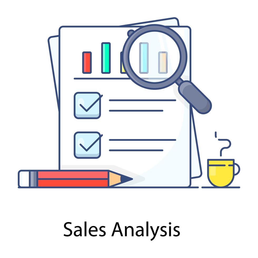 análise de vendas e estatísticas vetor