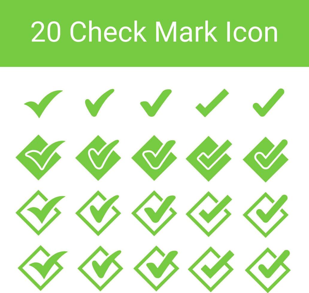 Verifica marca, válido, sim, confirmação, ok, positivo verificado, confirme, aceitação dentro lista de controle, ícone conjunto vetor