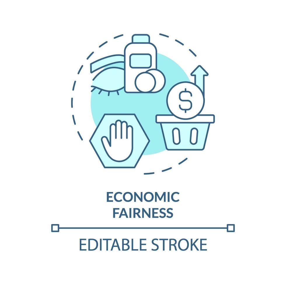 2d editável azul econômico justiça ícone, isolado monocromático vetor, fino linha ilustração representando Rosa imposto. vetor