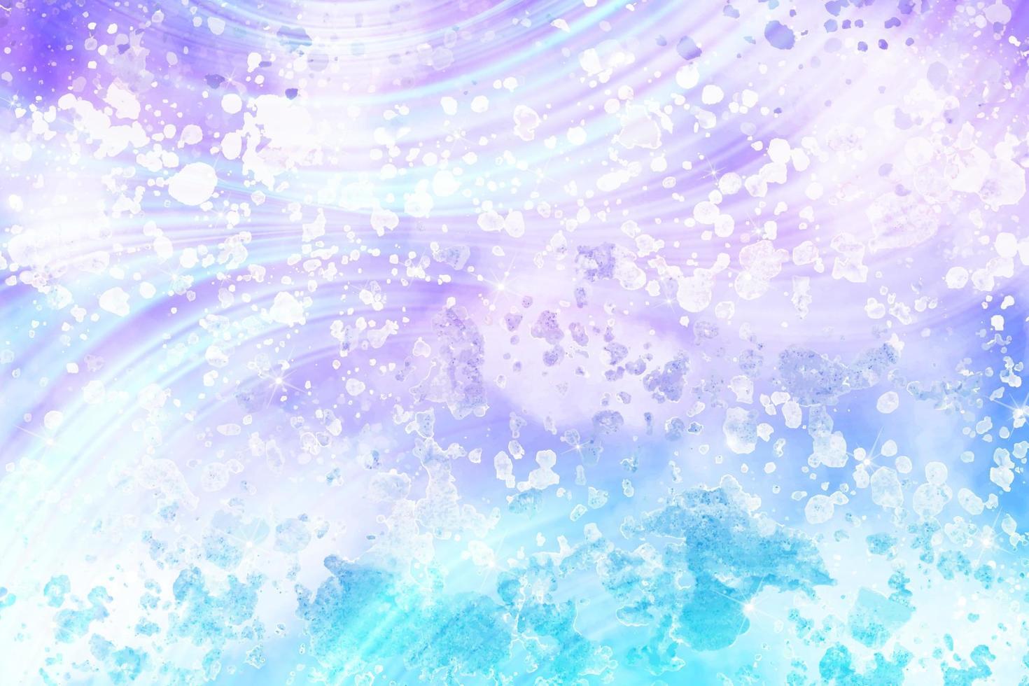 aquarela mármore arco-íris brilho fundo azul. textura abstrata da galáxia. fantasia cor pastel. padrão de doces leves de vetor. pano de fundo de menina turquesa. ilustração cósmica lilás vetor