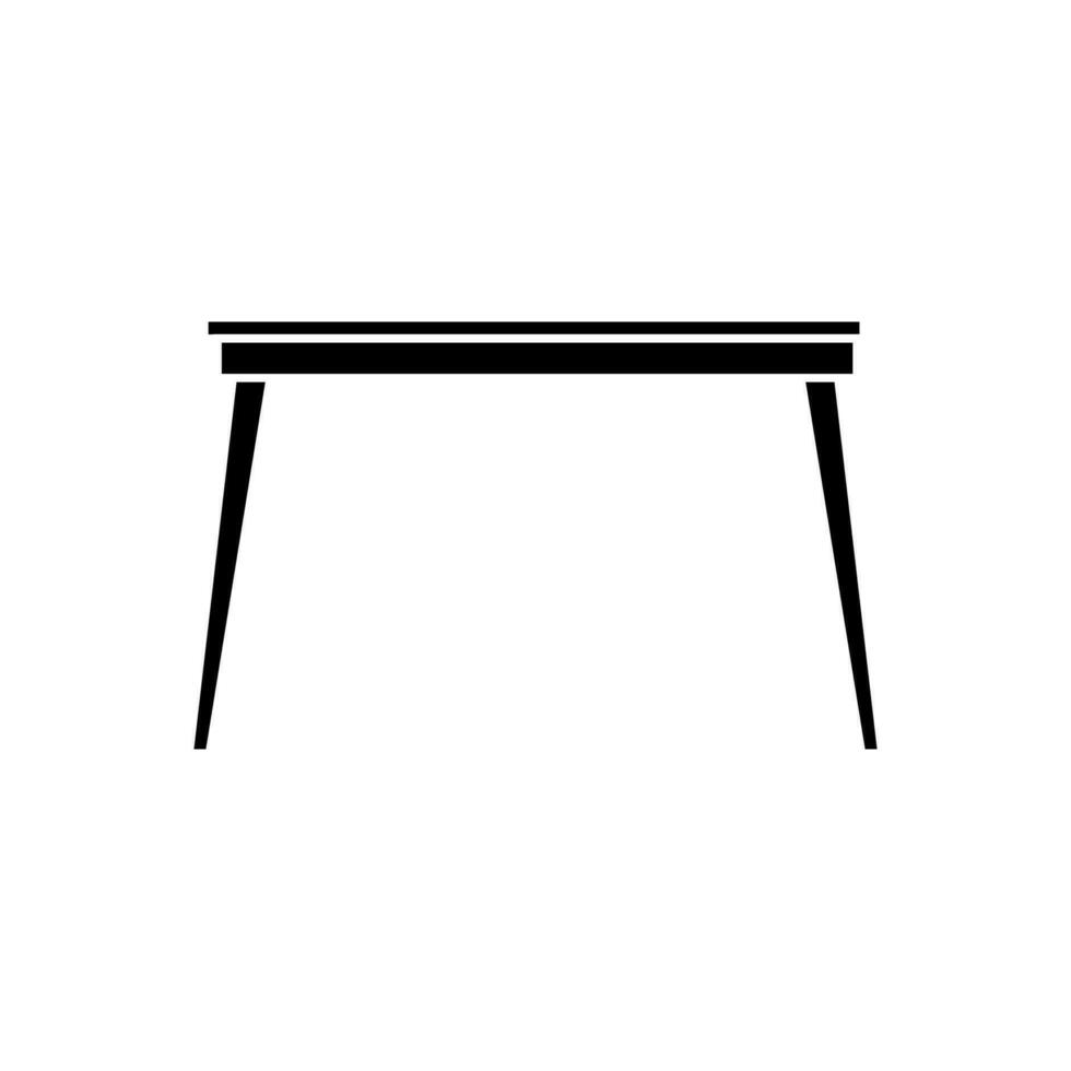 mesa ícone vetor. mobília ilustração placa. café mesa símbolo. local de trabalho logotipo. vetor