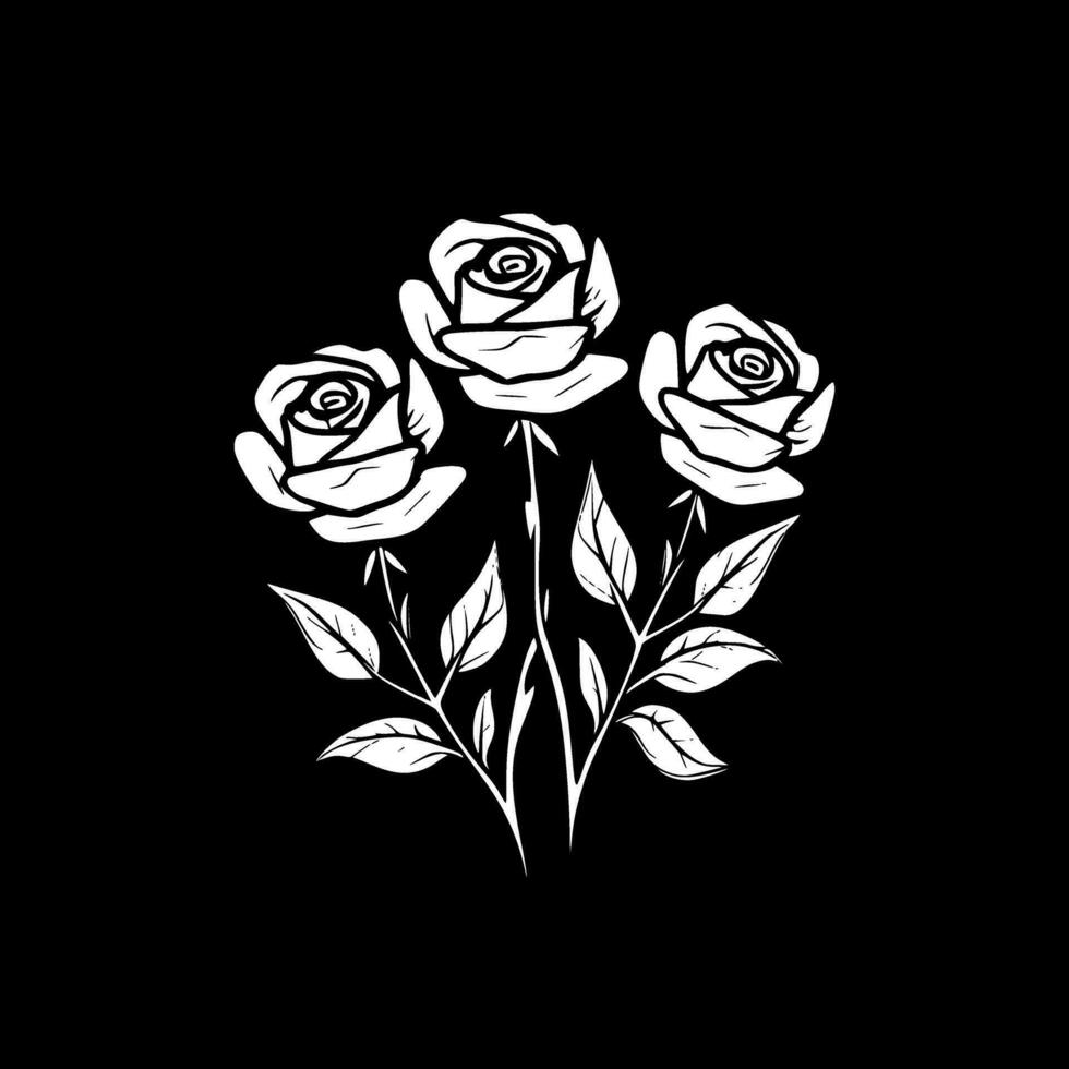 rosas - minimalista e plano logotipo - vetor ilustração