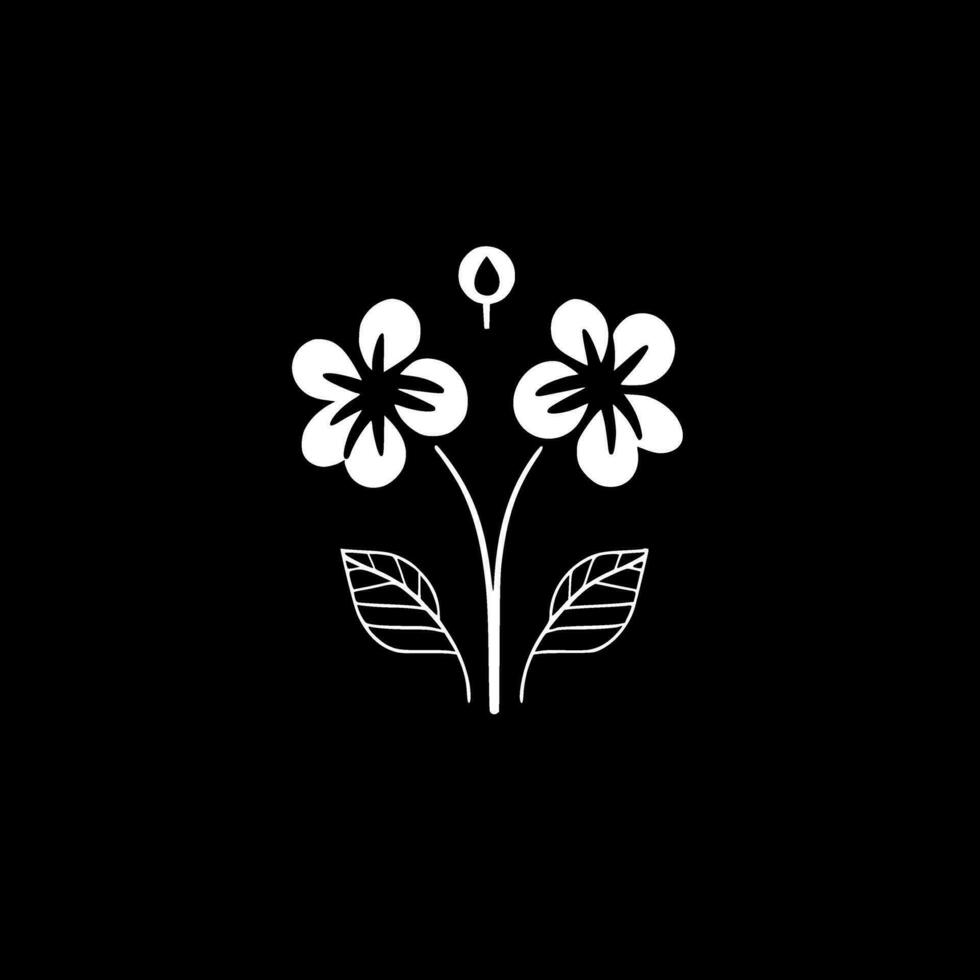 flor, minimalista e simples silhueta - vetor ilustração