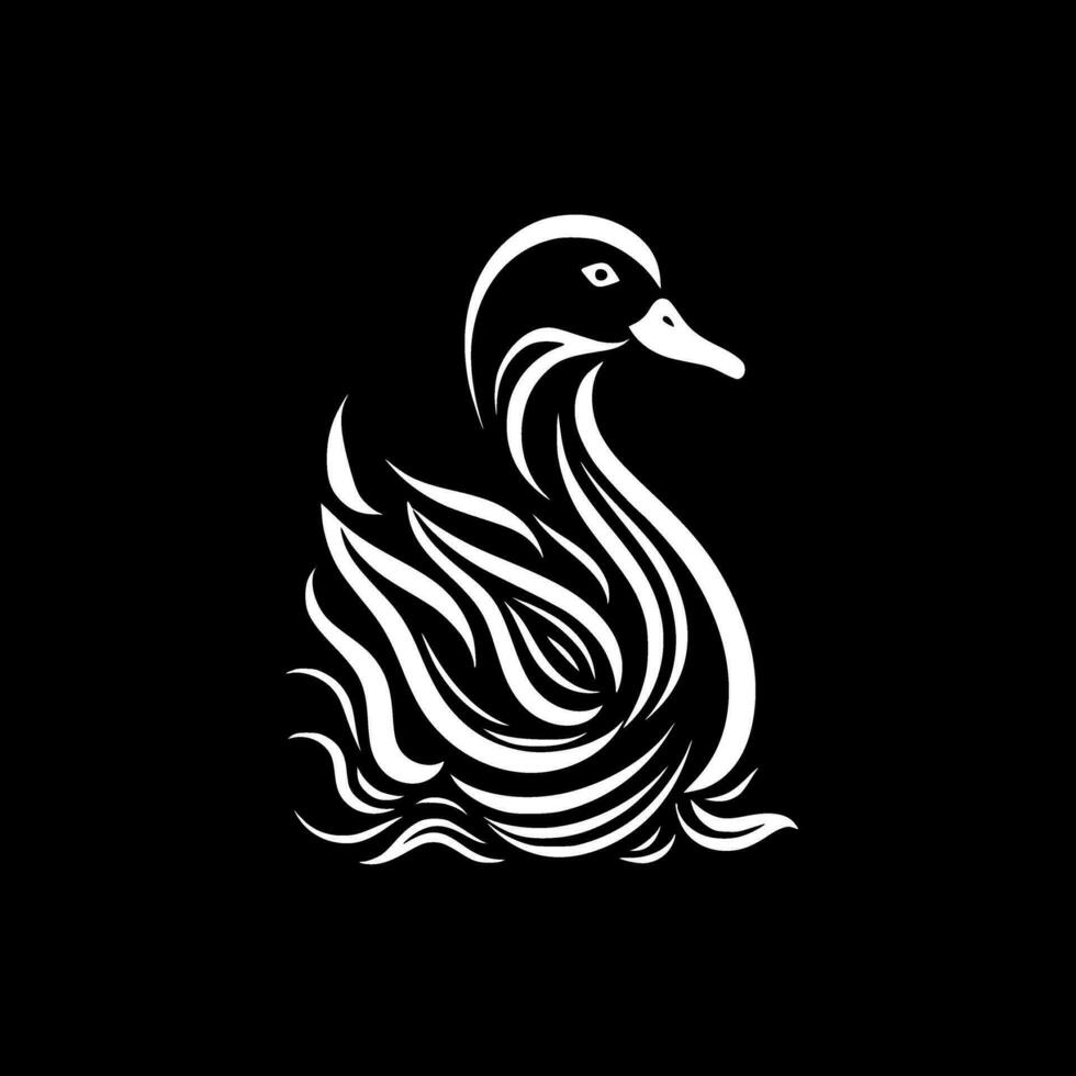 Pato - minimalista e plano logotipo - vetor ilustração