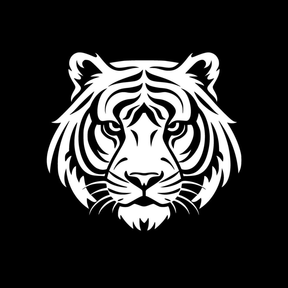 tigre, Preto e branco vetor ilustração