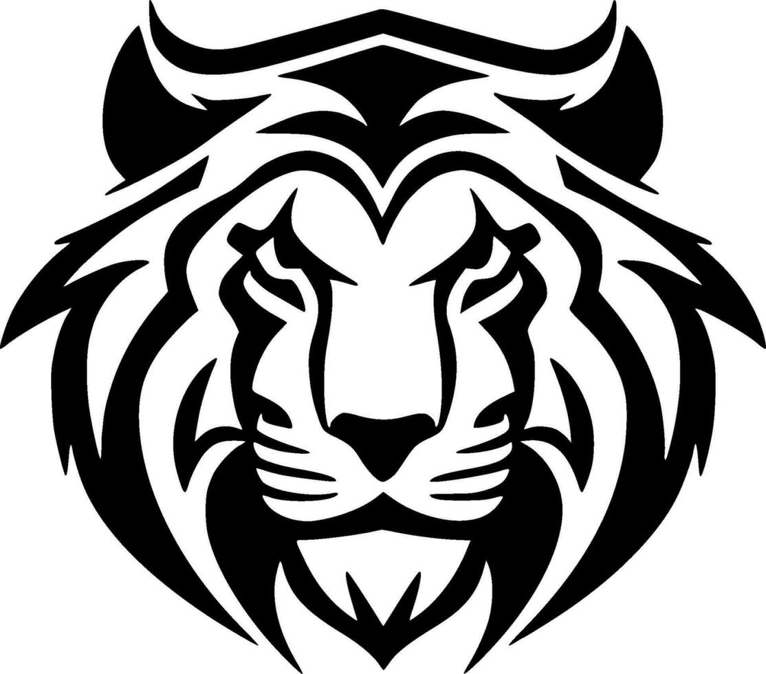 tigre - minimalista e plano logotipo - vetor ilustração