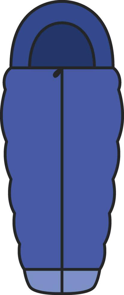 azul dormindo saco ícone. plano ilustração do azul dormindo saco vetor ícone para rede Projeto