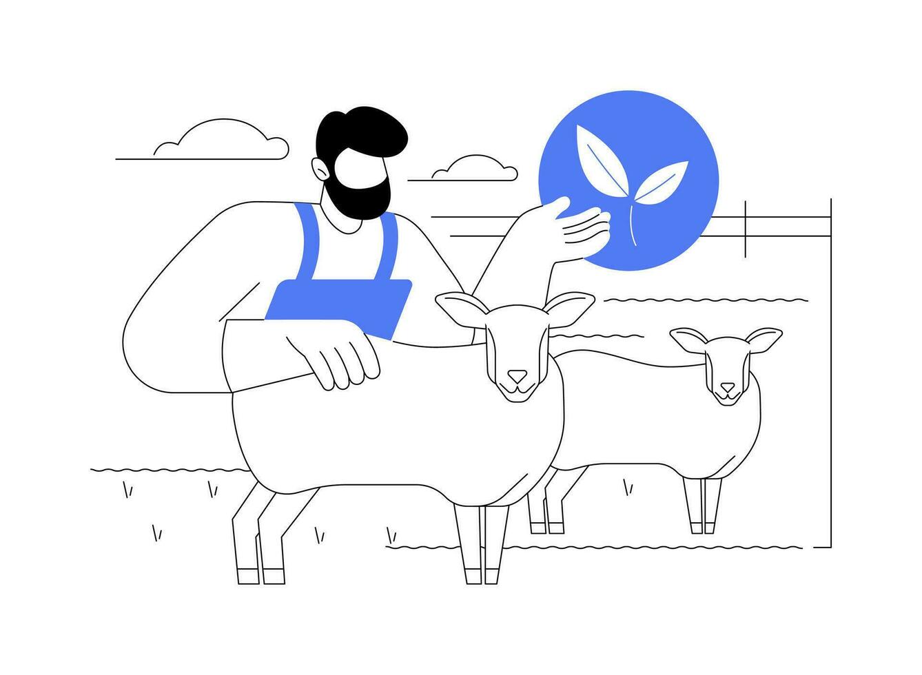 orgânico gado alimentação isolado desenho animado vetor ilustrações.