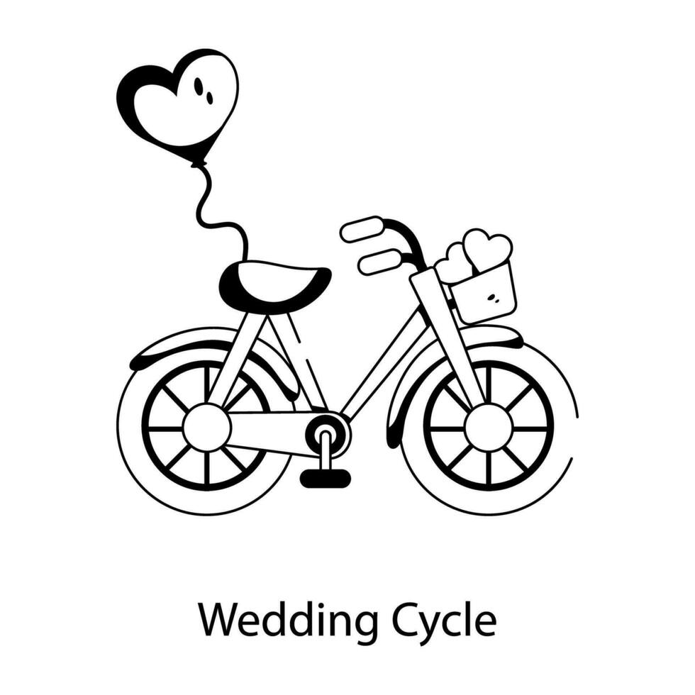 na moda Casamento ciclo vetor