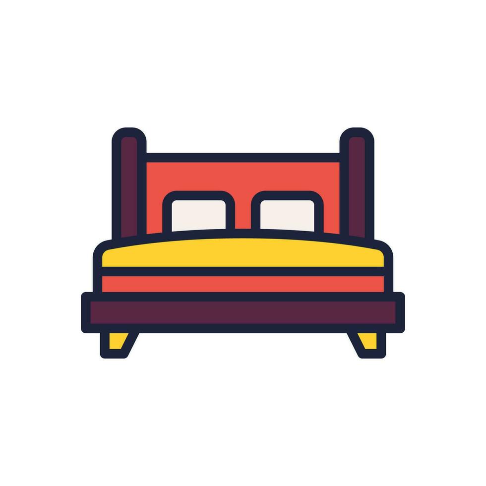 Duplo cama ícone. vetor preenchidas cor ícone para seu local na rede Internet, móvel, apresentação, e logotipo Projeto.
