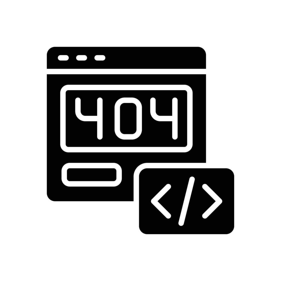 404 erro ícone. vetor glifo ícone para seu local na rede Internet, móvel, apresentação, e logotipo Projeto.