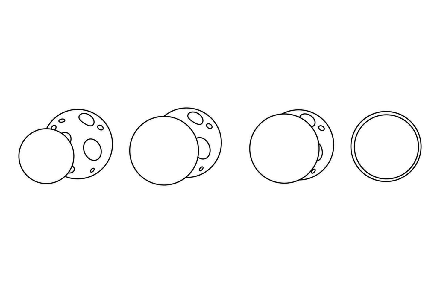 lunar eclipse esboço infográfico dentro plano desenho animado estilo vetor