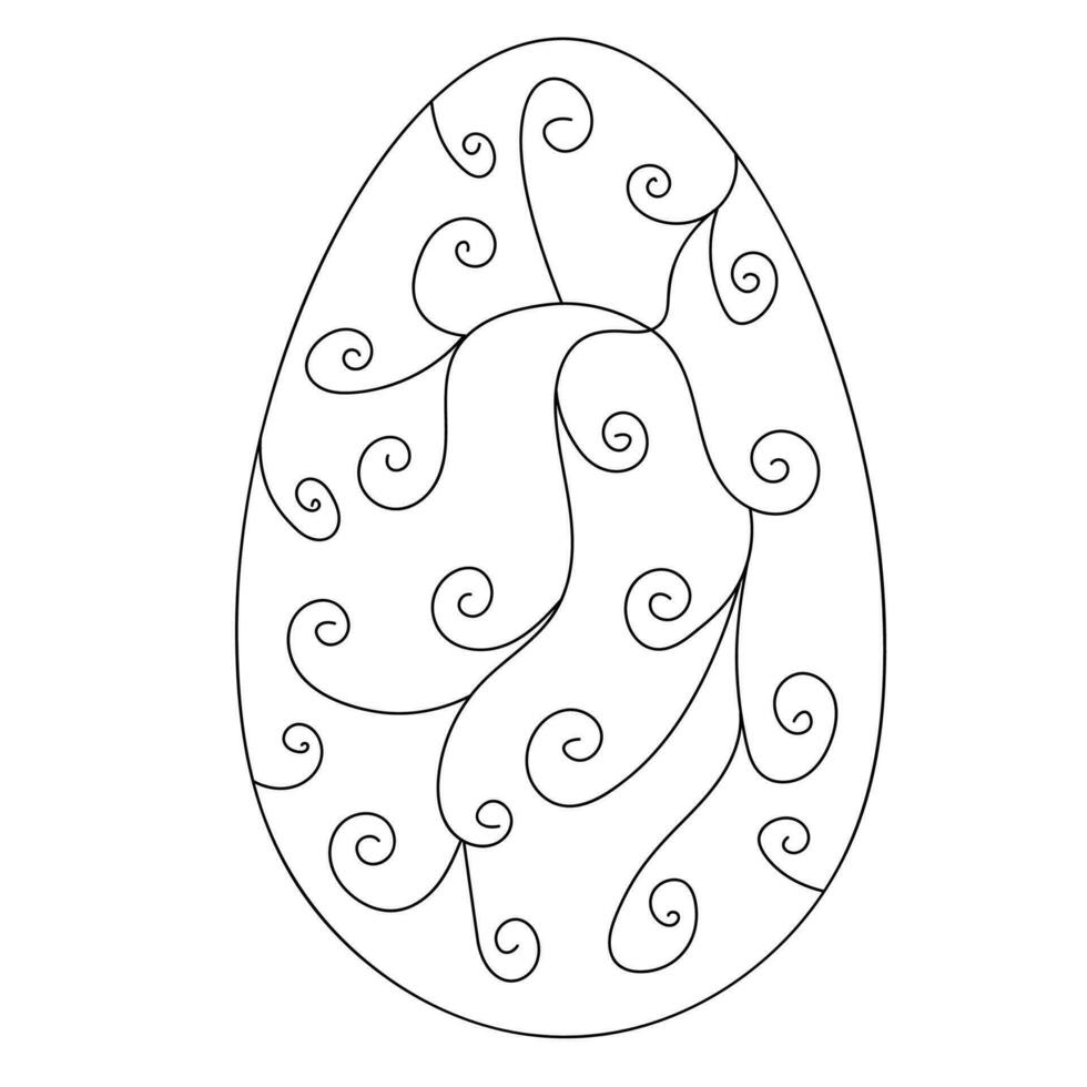Páscoa ovo frango Fazenda Comida. isolado contorno símbolo Preto ilustração vetor