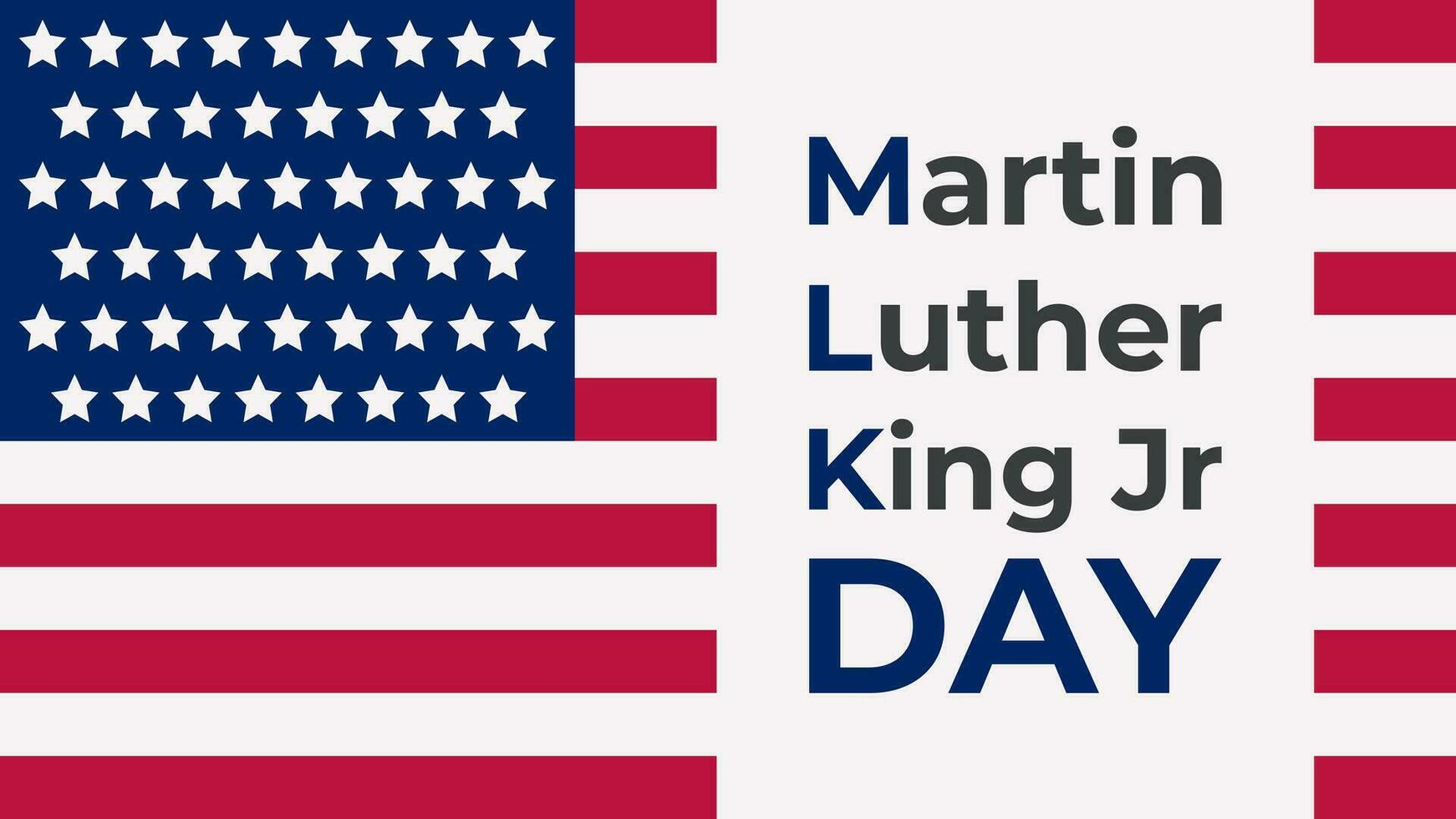 Martin Lutero rei dia bandeira com tipografia. sonhar Acordado mlk minimalista vetor ilustração em bandeira fundo. simples Projeto do cumprimento cartão com estrelas celebração dentro janeiro.
