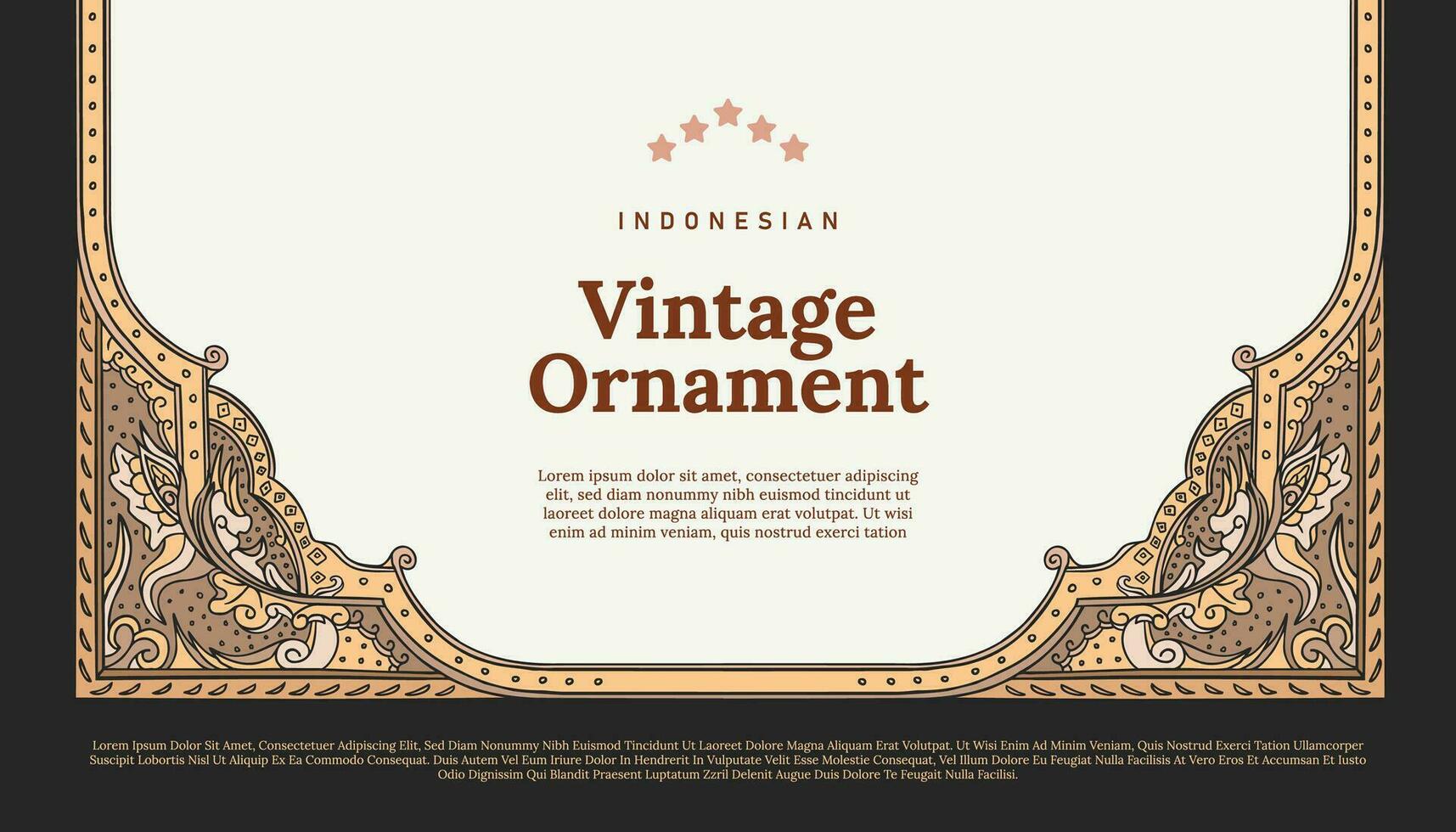 Indonésia vintage enfeite Projeto disposição idéia vetor