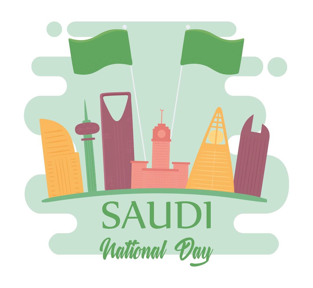 dia de celebração saudita vetor