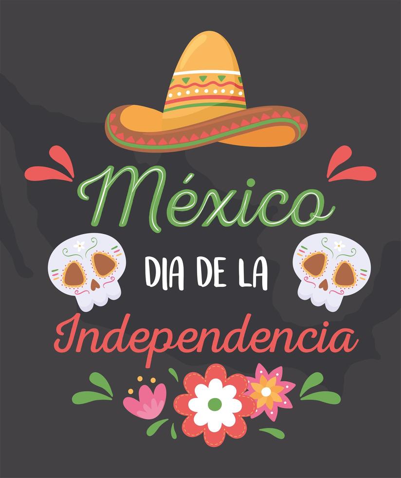 Independência da celebração do México vetor