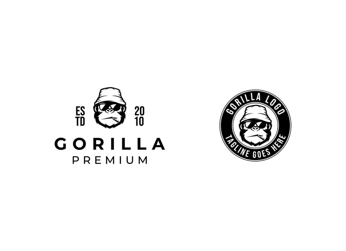 gorila logotipo Projeto modelo vetor