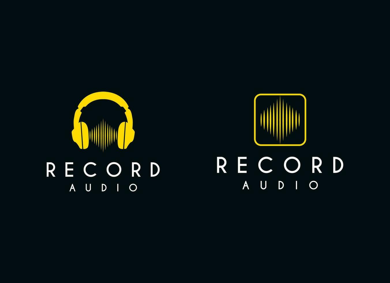 audio som gravação logotipo. som onda audio logotipo conceito. vetor