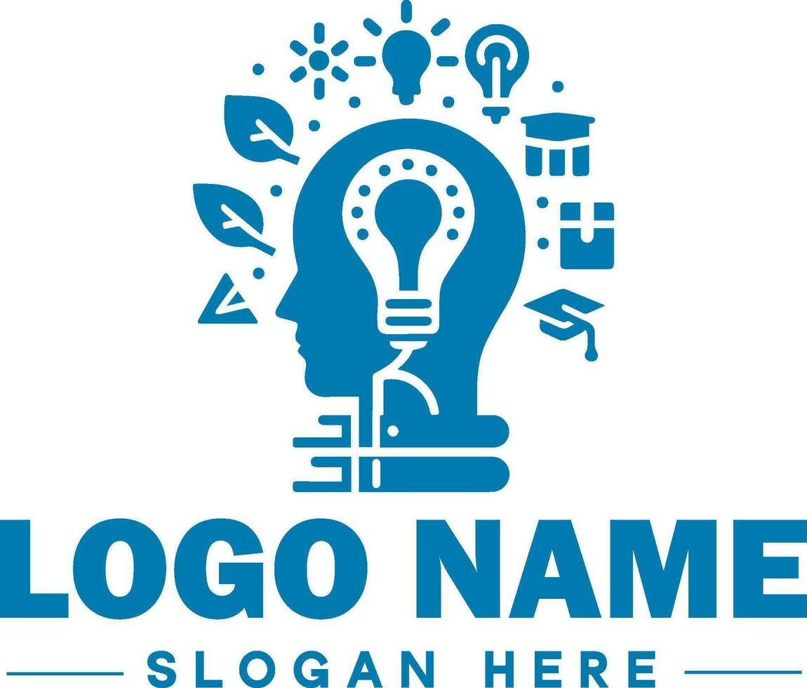 Educação logotipo para escola, faculdade, universidade, instituto e ícone símbolo limpar \ limpo plano moderno minimalista logotipo Projeto editável vetor