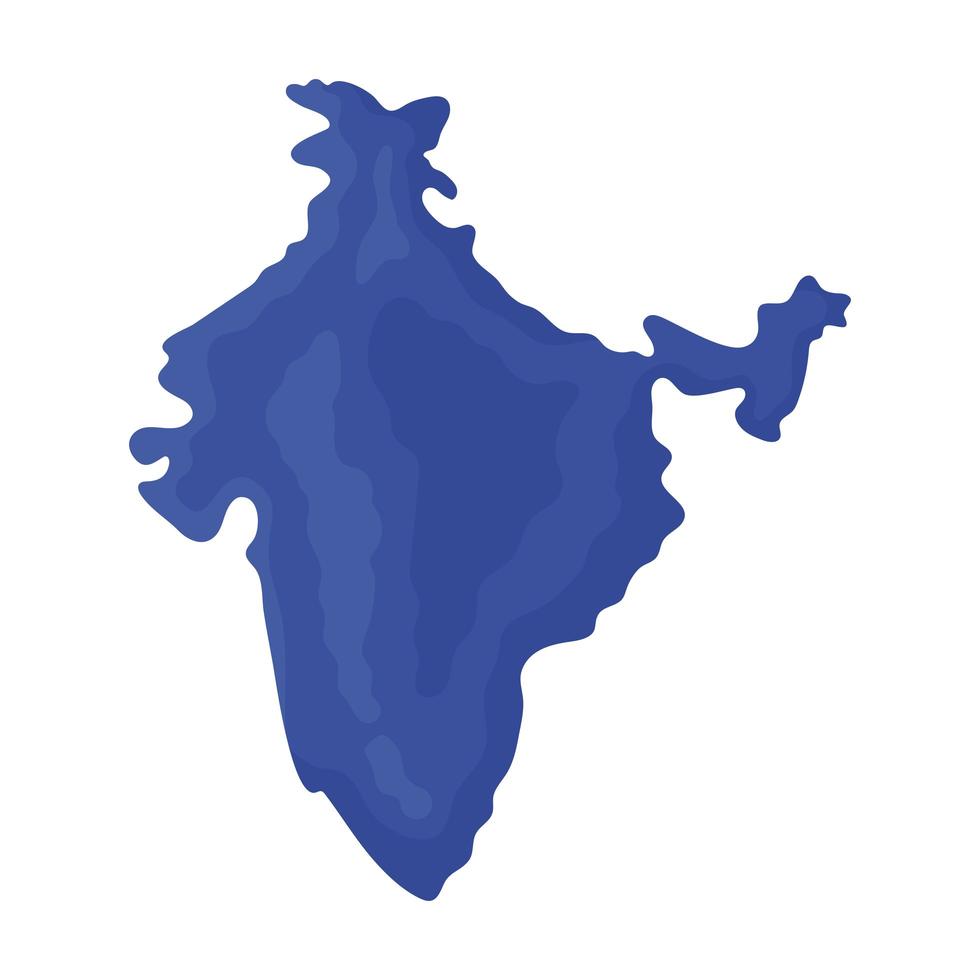 mapa do país indiano vetor