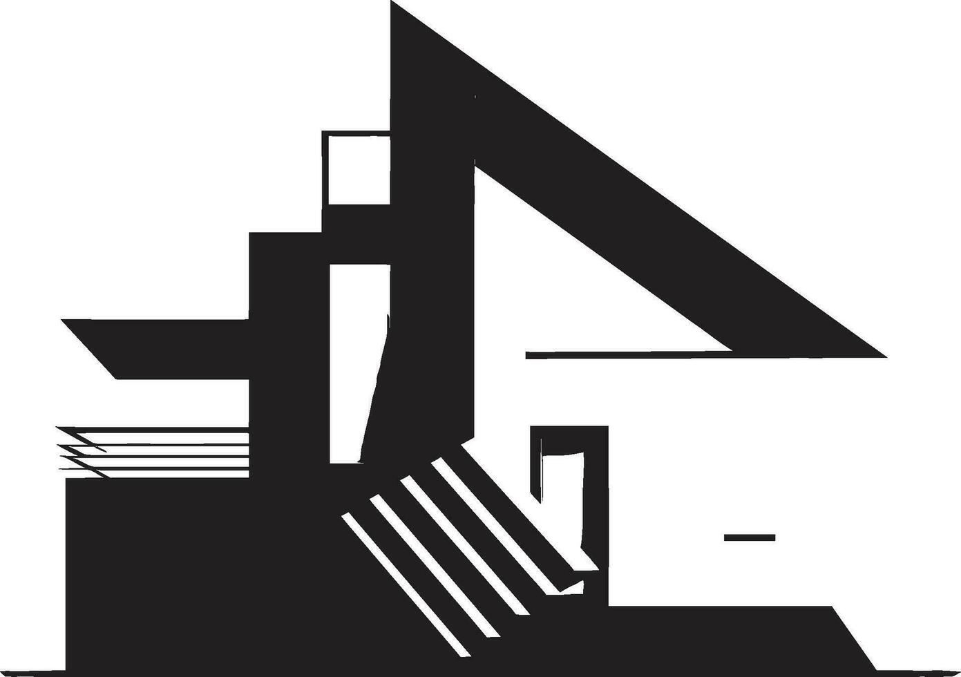 contemporâneo morada emblema arquitetura idéia vetor logotipo arquitetônico visionário casa idéia Projeto vetor ícone