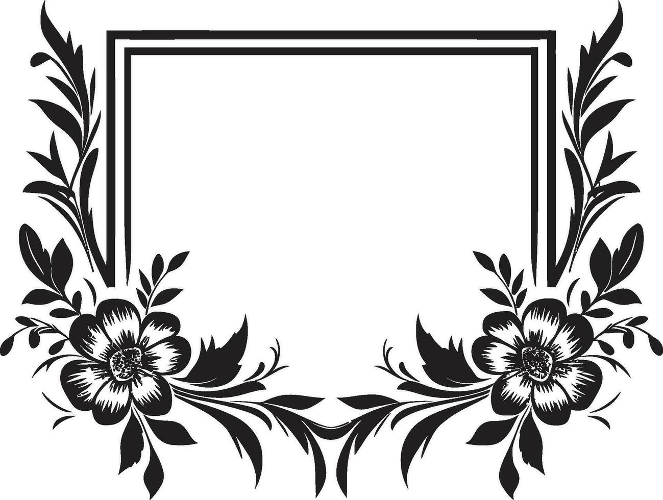 pétala simetria vetor floral ícone geométrico Flor Preto telha Projeto logotipo