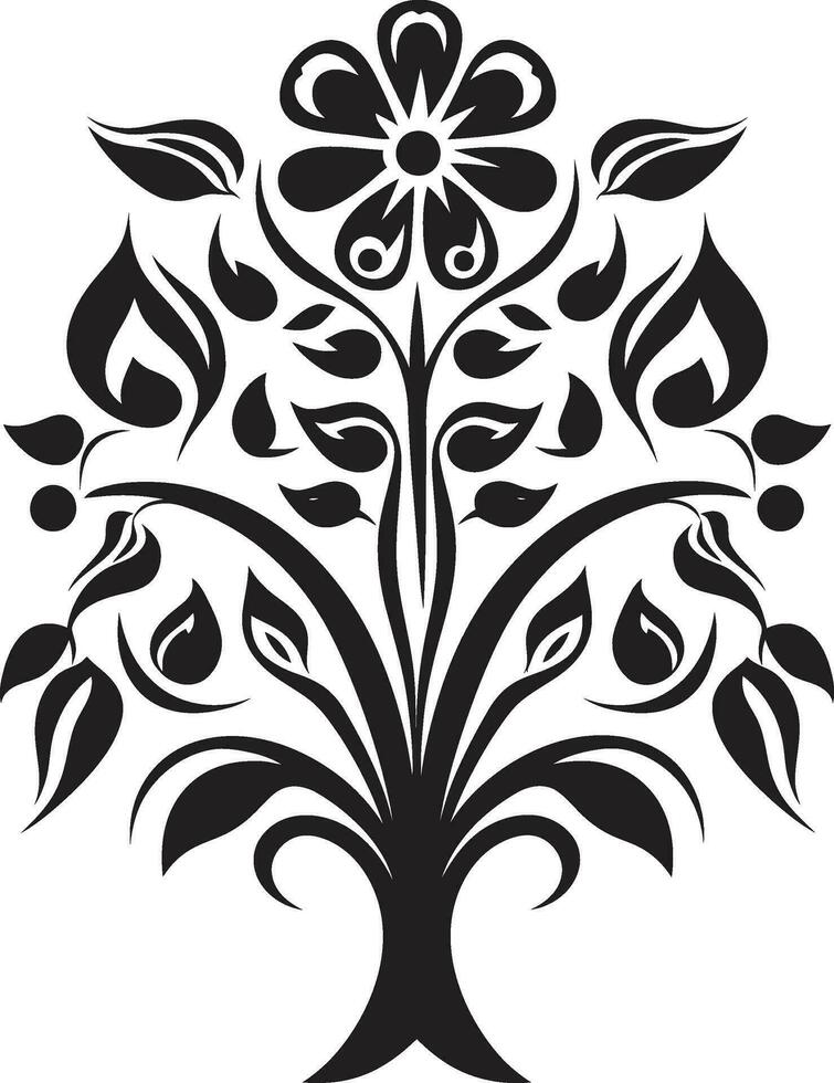 cultural essência decorativo étnico floral símbolo indígena tópicos étnico floral logotipo ícone Projeto vetor