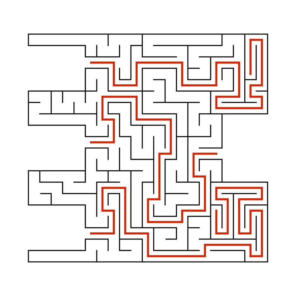 labirinto abstrato. jogo para crianças. quebra-cabeça para crianças. enigma do labirinto. ilustração vetorial. vetor