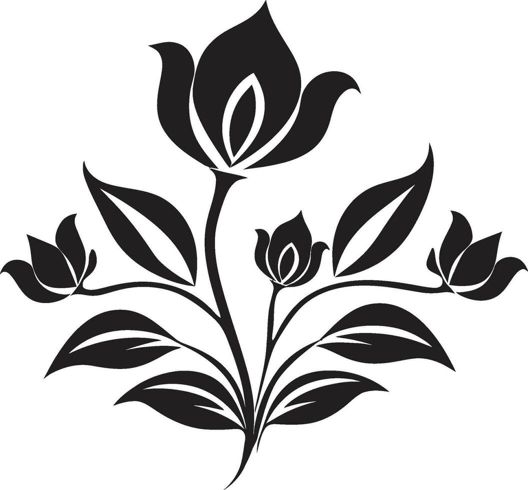 vintage coberto jardim crônicas noir emblema esboços noir floral devaneio feito à mão Preto logotipo ícones vetor