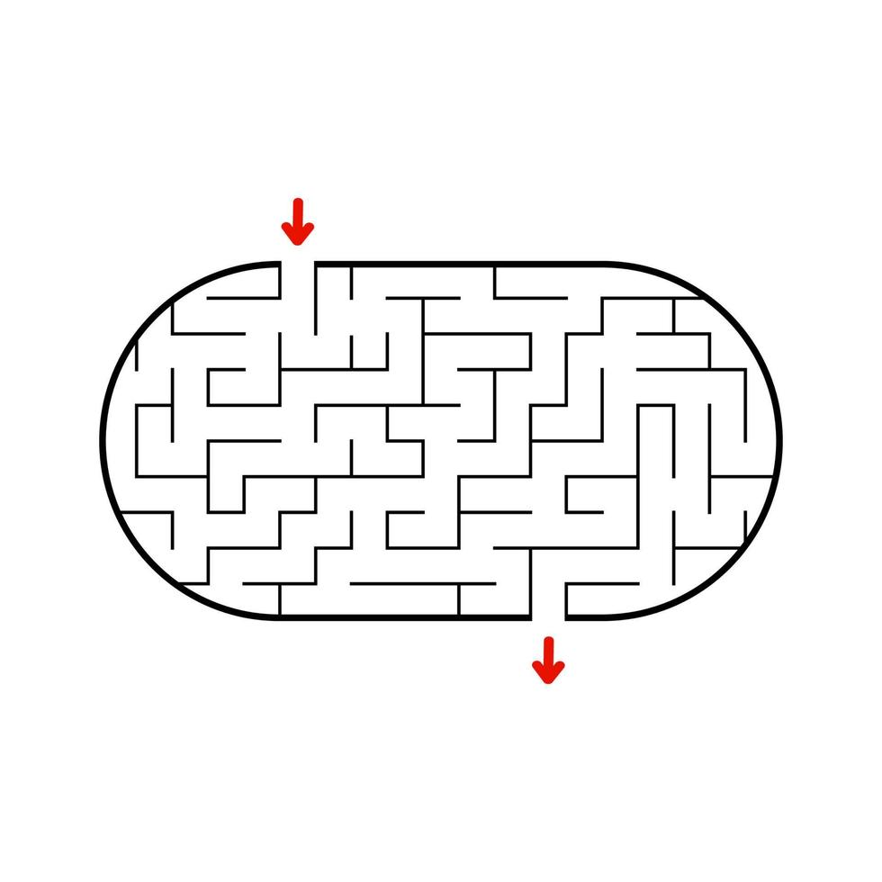 labirinto abstact. jogo para crianças. quebra-cabeça para crianças. enigma do labirinto. ilustração vetorial. vetor