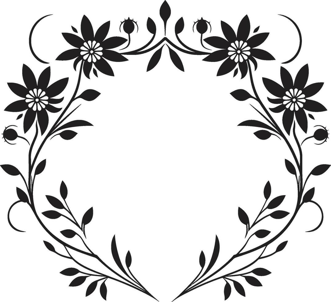 tesselado padrões Preto vetor floral ícone floral simetria geométrico telha padronizar dentro Preto