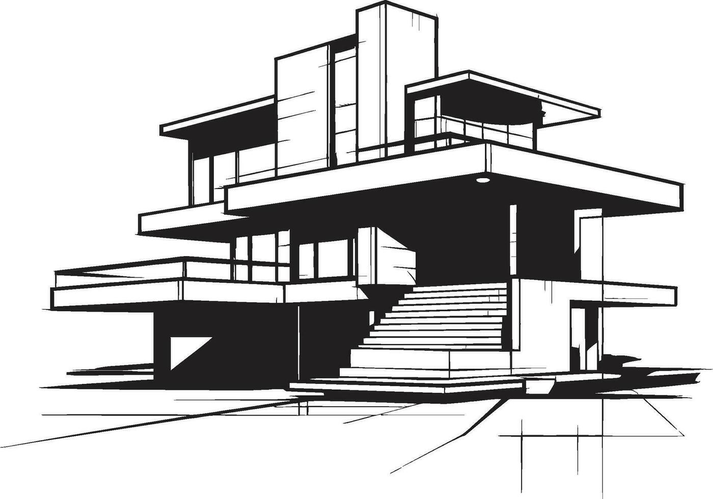 contemporâneo habitação marca moderno propriedade Projeto vetor logotipo Inovativa residência símbolo propriedade idéia vetor ícone