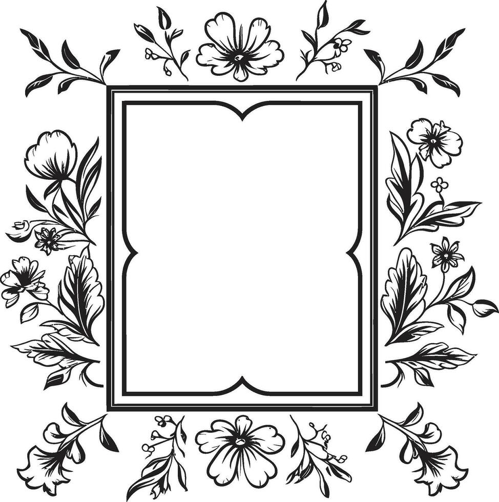 vitoriano renda delicado Preto e branco florais dentro vintage tapeçaria. monocromático monarca uma régio florescer do Preto floral autoridade. vetor