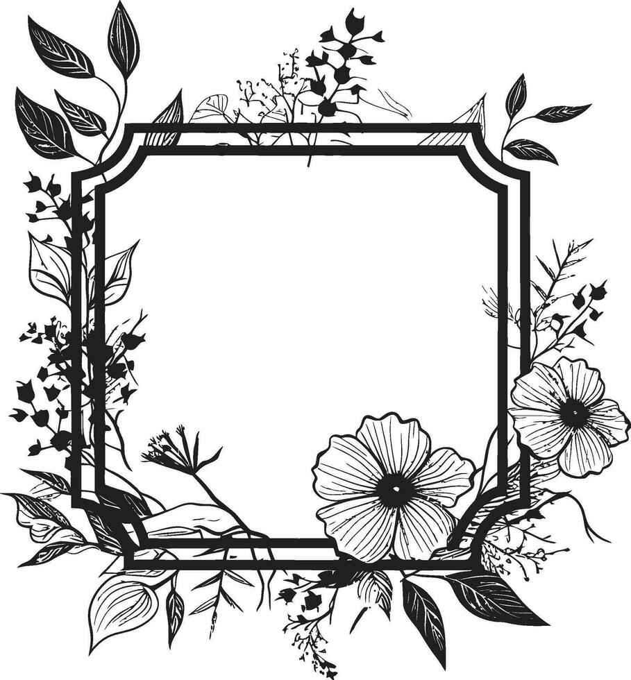 gracioso noir pétala cascata mão desenhado ícone limpar \ limpo vetor silhuetas Preto floral emblema