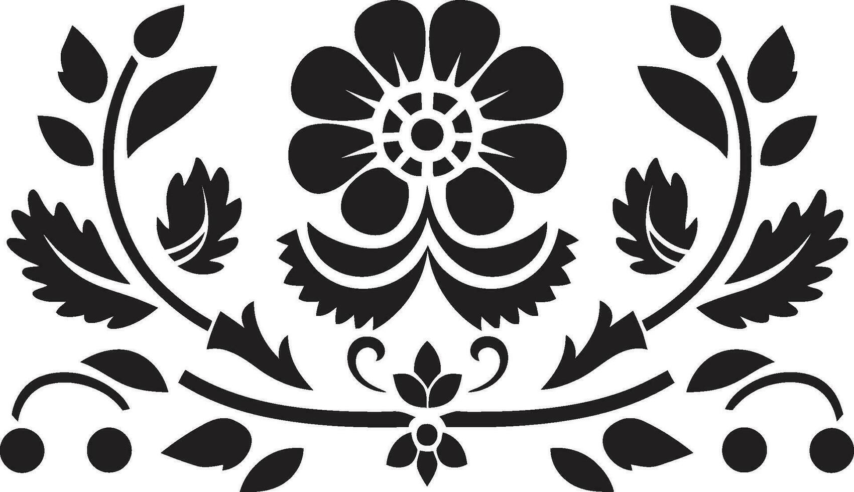 tesselado floresce geométrico vetor padronizar estruturada florais Preto telha logotipo Projeto