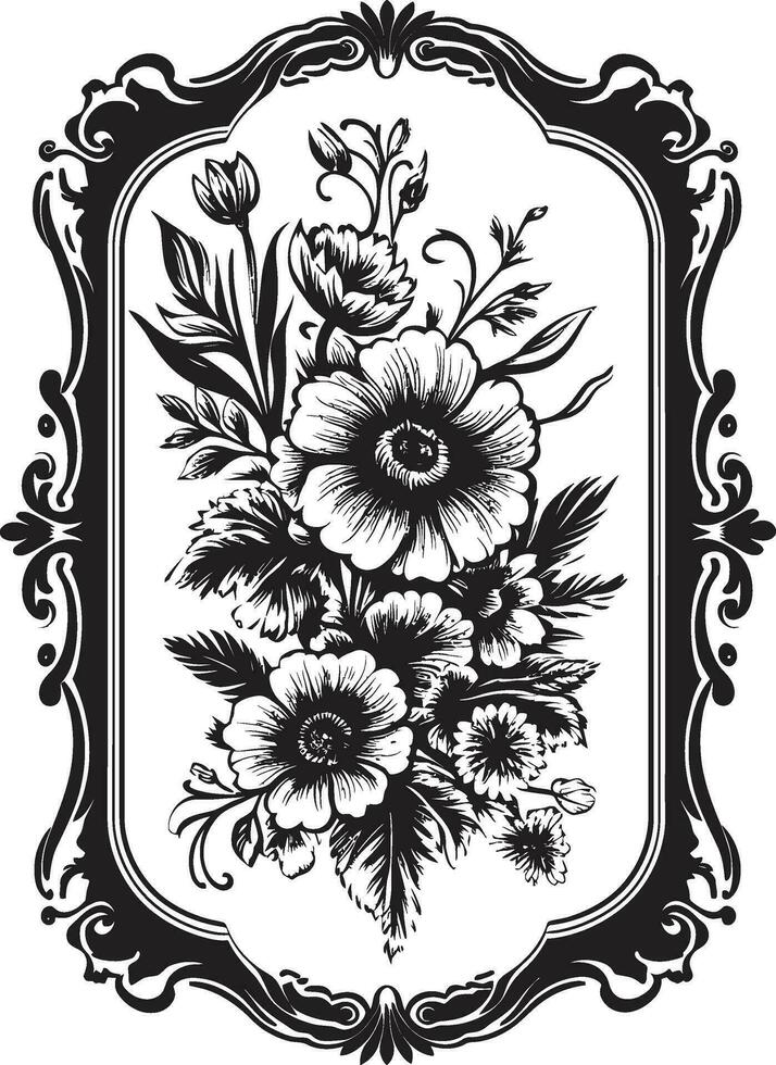 caprichoso floral Projeto icônico logotipo elemento requintado feito à mão flor vetor logotipo Projeto