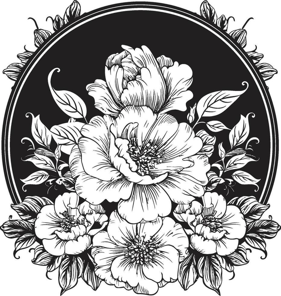 Flor tela de pintura floral fundo logotipo ícone florescente elegância vetor floral logotipo Projeto