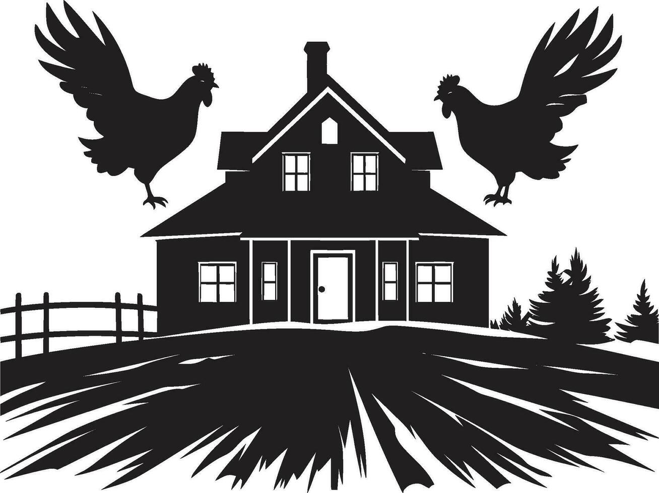 colheita refúgio símbolo agricultores casa vetor emblema agrário morada projeto casa de fazenda Projeto vetor logotipo