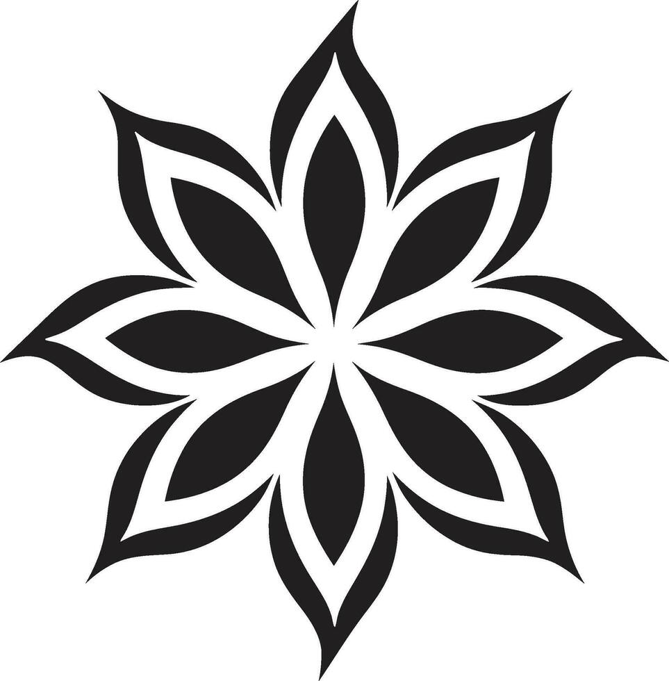 artístico pétala silhueta simples vetor logotipo minimalista floral esboço Preto mão rendido emblema