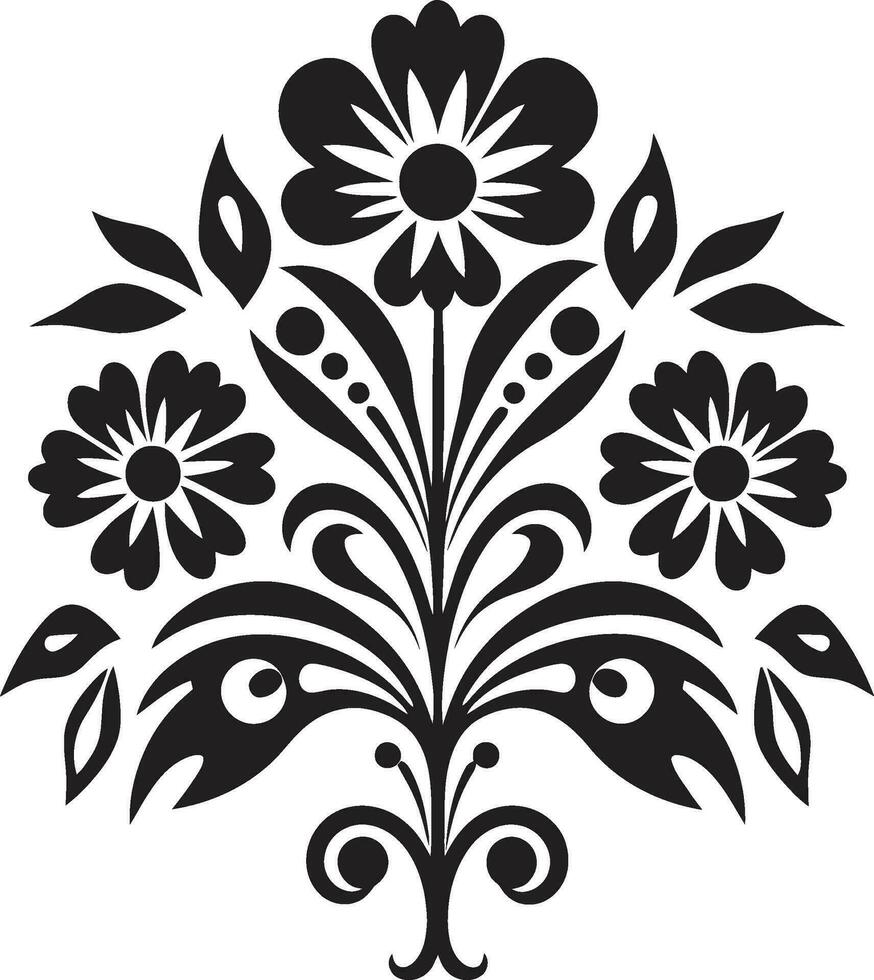 Costumeiro florescer étnico floral logotipo ícone intrínseco herança decorativo floral vetor elemento