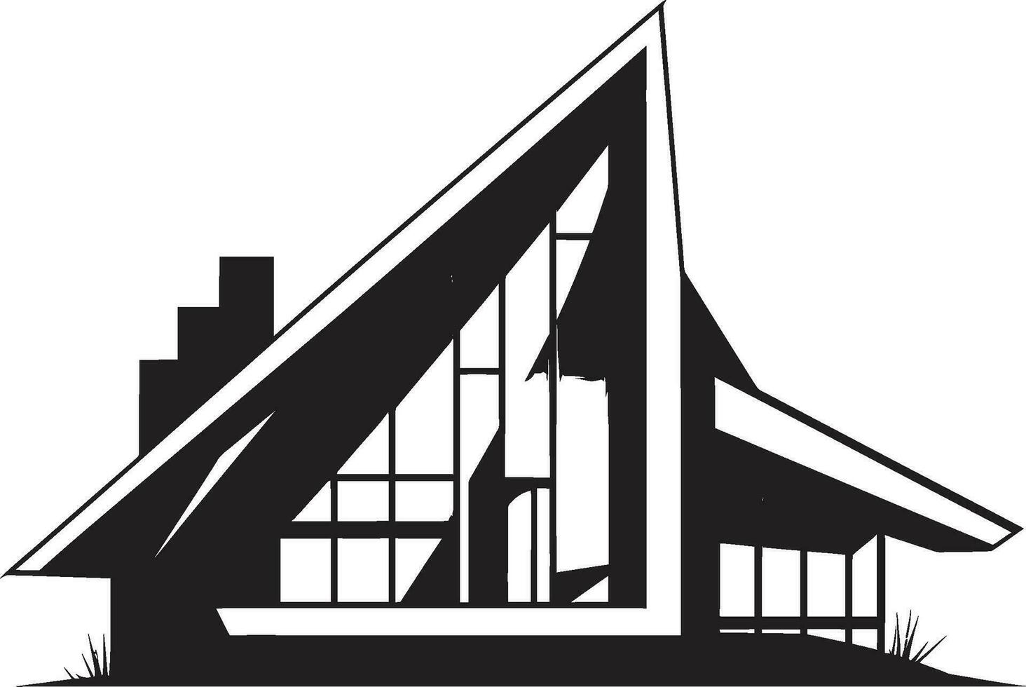 arquitetônico brilho símbolo casa Projeto vetor ícone contemporâneo morada emblema arquitetura idéia vetor logotipo