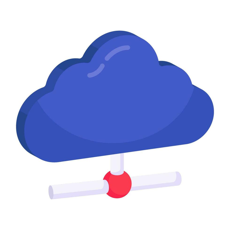ícone de design moderno da nuvem de rede vetor